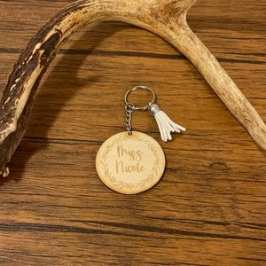 Miss Nicole custom key chain tassel wooden
